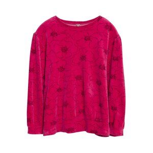 MASTIS (Lithuania) USSR Velour Knit Peasant Sleeve Jumper Pink Tourmaline : M